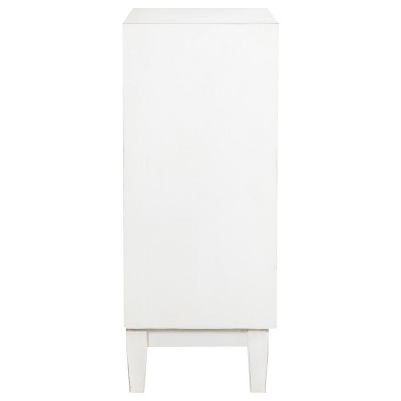 Gambon - 2 Door Wood Honeycomb Pattern Accent Cabinet - White - JaxCo Furniture