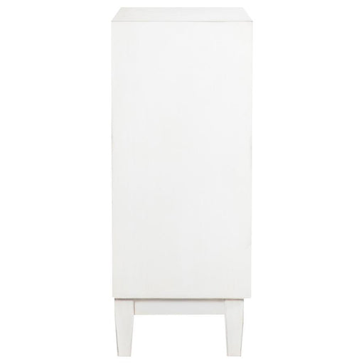 Gambon - 2 Door Wood Honeycomb Pattern Accent Cabinet - White - JaxCo Furniture
