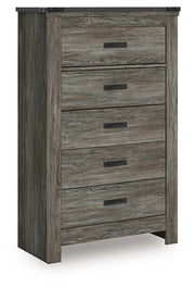 Frandern - Gray - Five Drawer Chest - JaxCo Furniture