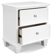 Fortman - White - Two Drawer Night Stand - JaxCo Furniture