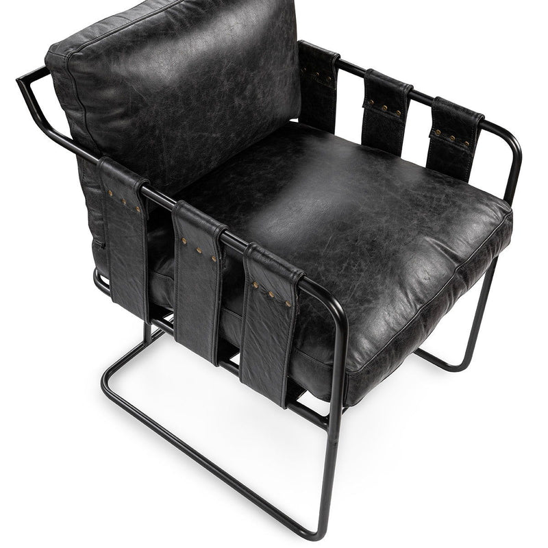 Strapling - Leather Dining Chair - JaxCo Furniture