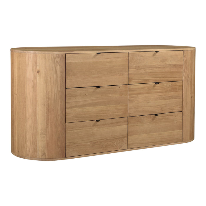 Theo - 6 Drawer Dresser - Light Brown - JaxCo Furniture