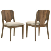 Crestmore - Dining Chair Upholstered Seat (Set of 2) - Walnut - JaxCo Furniture