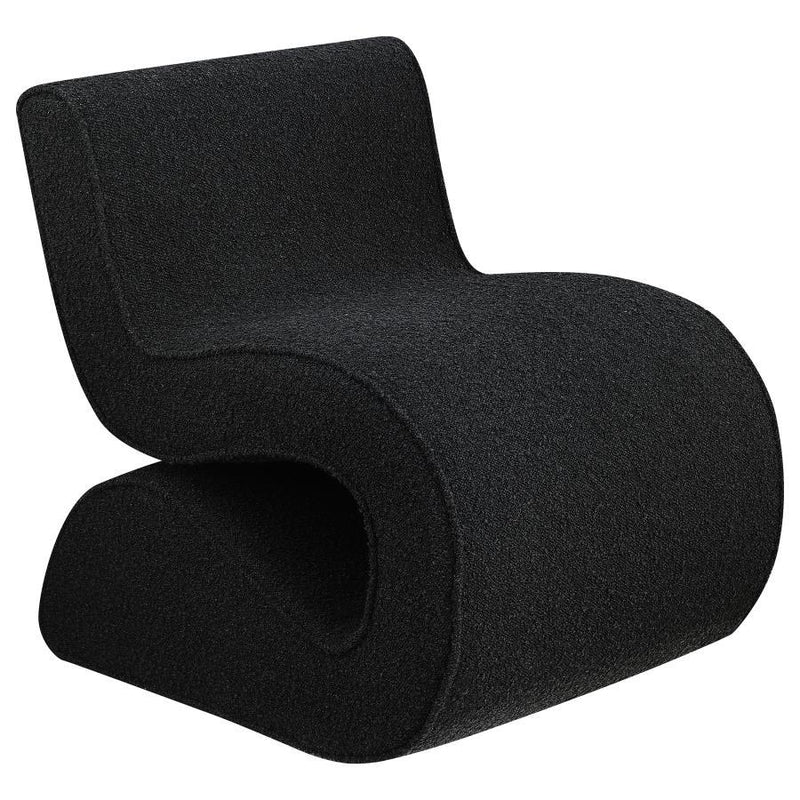 Ronea - Boucle Upholstered Armless Curved Chair - JaxCo Furniture
