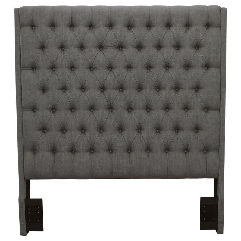 Camille - Upholstered California King Panel Headboard - Gray - JaxCo Furniture