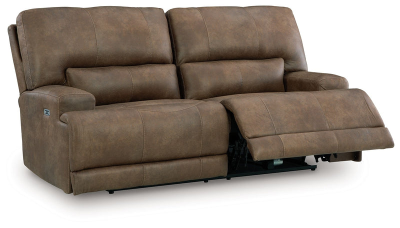 Beckley Place - Earth - 2 Seat Power Reclining Sofa With Adjustable Headrest - JaxCo Furniture