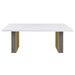 Carla - Cultured Carrara Marble Top Dining Table - White - JaxCo Furniture