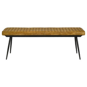 Misty - Leather Upholstered Dining Bench - Antique Camel - JaxCo Furniture