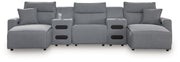 ModMax II - Salt And Pepper - Reclining Sectional - JaxCo Furniture