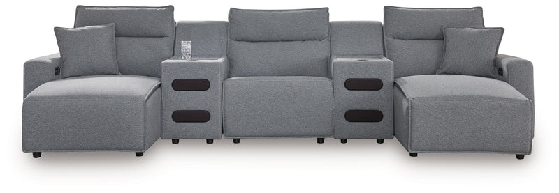 ModMax II - Salt And Pepper - Reclining Sectional - JaxCo Furniture