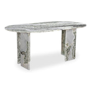 Celia - Oval Dining Table - Gray / Green - JaxCo Furniture