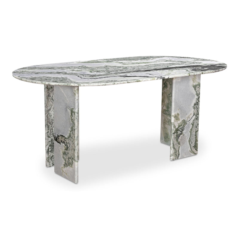 Celia - Oval Dining Table - Gray / Green - JaxCo Furniture