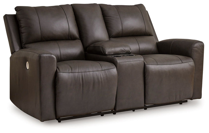 Boxmere - Storm - Dbl Power Reclining Loveseat with Console - JaxCo Furniture