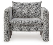 Kenbell - Black / White - Accent Chair - JaxCo Furniture