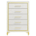 Lucia - 5-Drawer Bedroom Chest - White - JaxCo Furniture