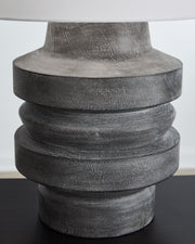 Wahida - Distressed Black - Poly Table Lamp - JaxCo Furniture