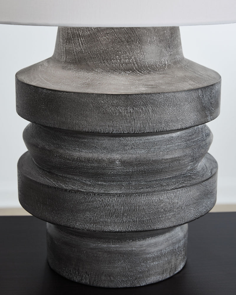 Wahida - Distressed Black - Poly Table Lamp - JaxCo Furniture