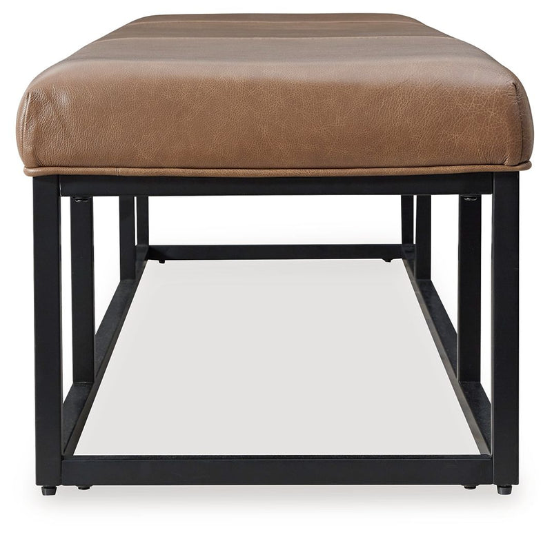 Joston - Caramel - Accent Bench - JaxCo Furniture