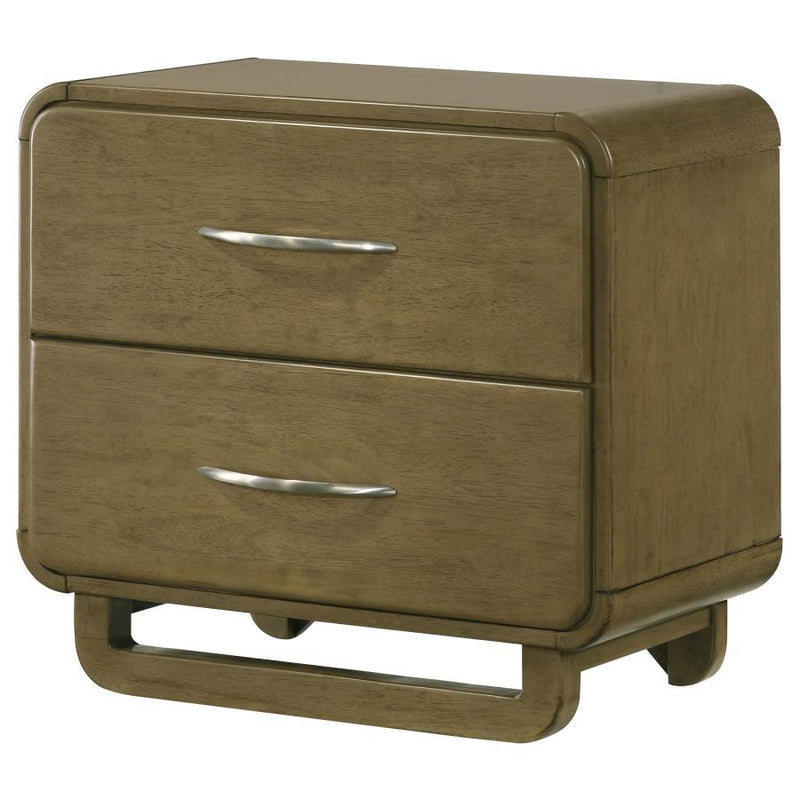 Amsbury - 2-Drawer Nightstand Bedside Table - Nutmeg - JaxCo Furniture