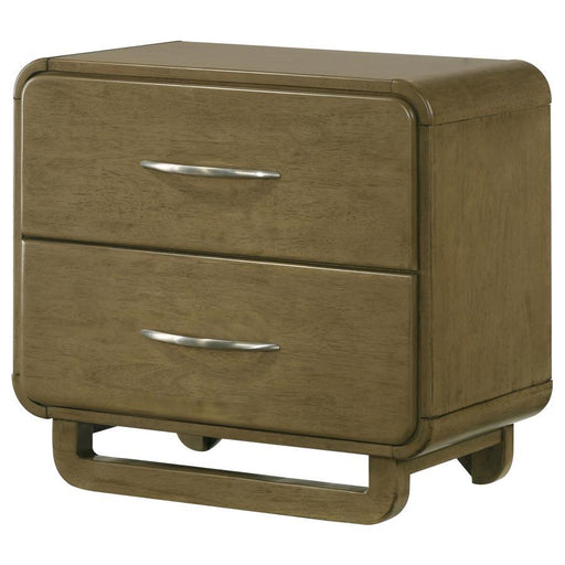 Amsbury - 2-Drawer Nightstand Bedside Table - Nutmeg - JaxCo Furniture
