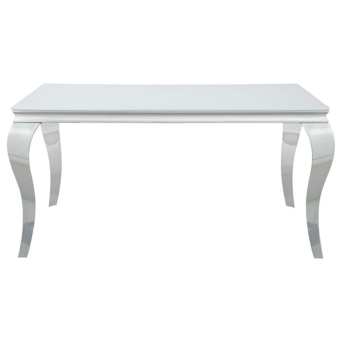 Carone - Rectangular Glass Top Dining Table - JaxCo Furniture