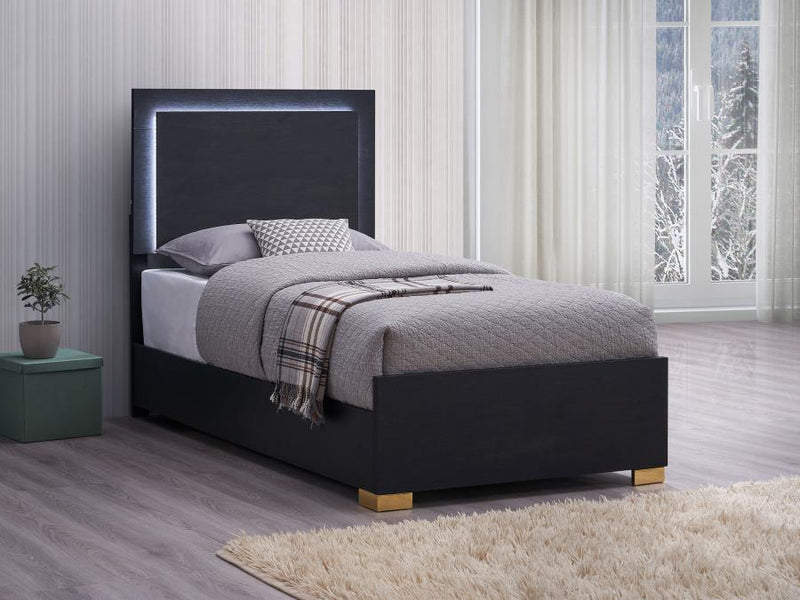 Marceline - Wood LED Panel Bed - JaxCo Furniture