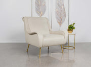 Ricci - Upholstered Saddle Arm Accent Chair - JaxCo Furniture