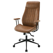 Ranger - Upholstered Adjustable Home Office Desk Chair - Brown - JaxCo Furniture