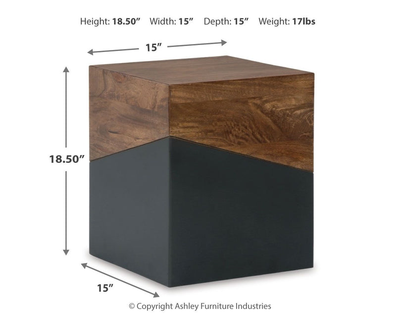 Trailbend - Brown / Gunmetal - Accent Table - JaxCo Furniture