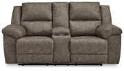 Laresview - Fossil - Dbl Reclining Loveseat with Console - JaxCo Furniture
