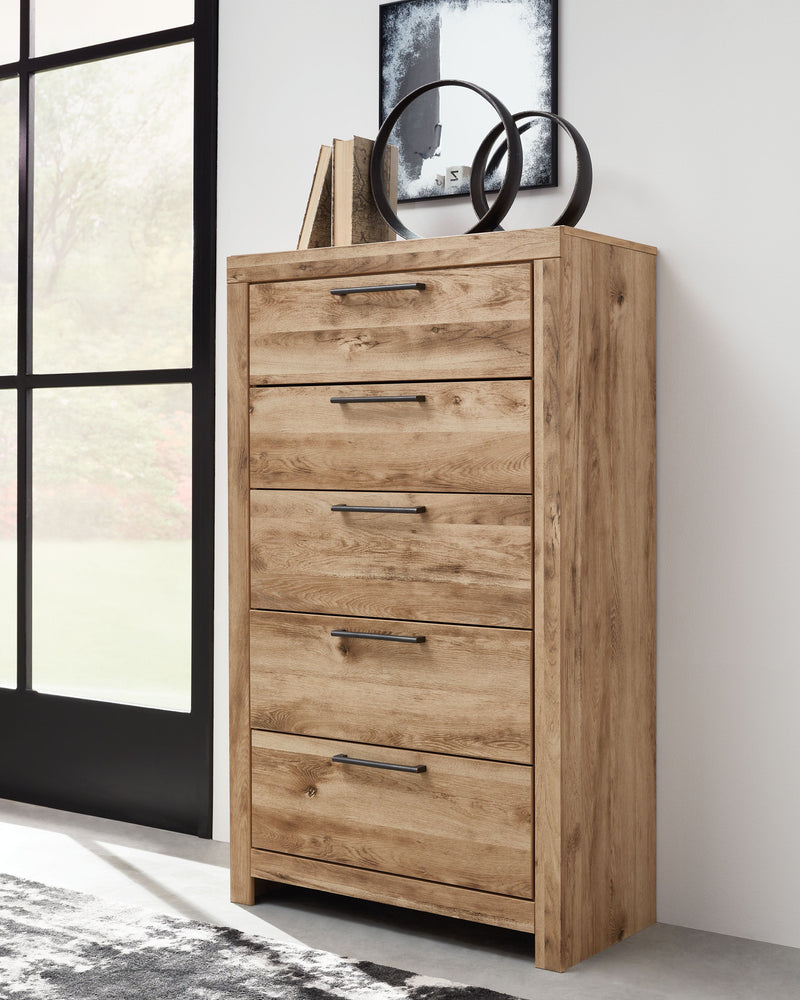 Hyanna - Tan Brown - Five Drawer Chest - JaxCo Furniture