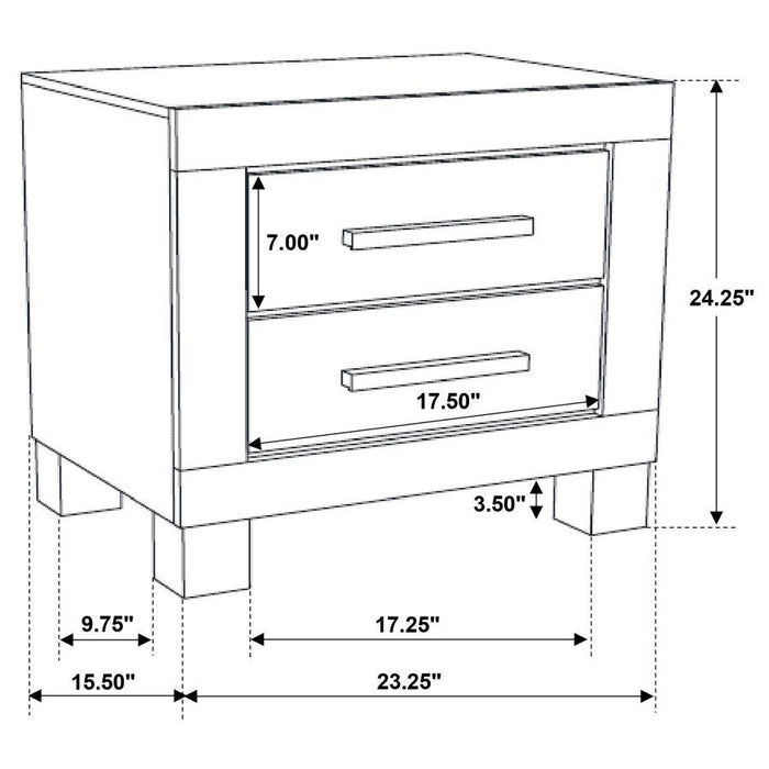 Woodmont - 2-Drawer Nightstand - Rustic Golden Brown - JaxCo Furniture