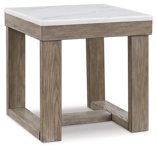 Loyaska - Brown / Ivory - Square End Table - JaxCo Furniture