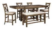 Moriville - Grayish Brown - Rectangular Dining Room Counter Extension Table - JaxCo Furniture
