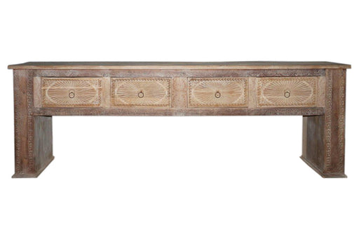 Qena - 4 Drawer Console Table - Butterwood Blend - JaxCo Furniture