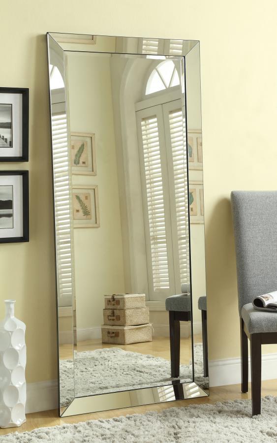 Barnett - Full Length Floor Or Wall Mirror - Silver - JaxCo Furniture
