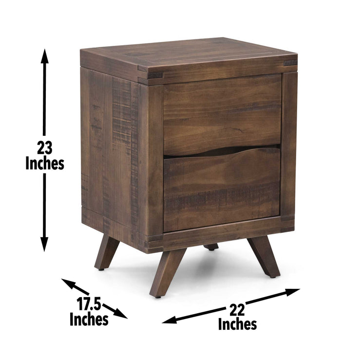 Pasco - Nightstand With Glides - Dark Brown - JaxCo Furniture