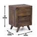 Pasco - Nightstand With Glides - Dark Brown - JaxCo Furniture