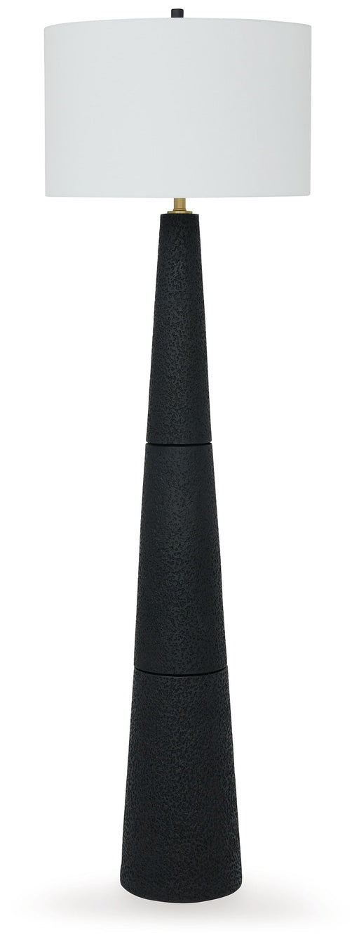 Hallburg - Black - Poly Floor Lamp - JaxCo Furniture