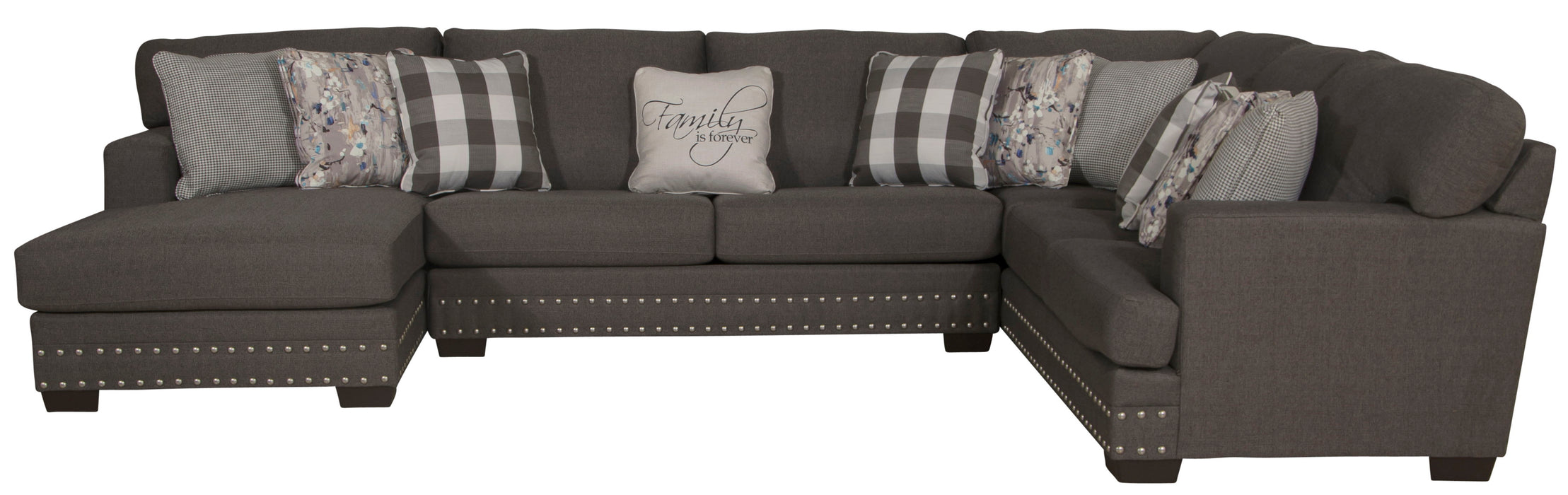 Crawford - Sectional With Accent Pillows - JaxCo Furniture