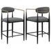 Tina - Metal Counter Height Bar Stool With Upholstered Back And Seat (Set of 2) - JaxCo Furniture