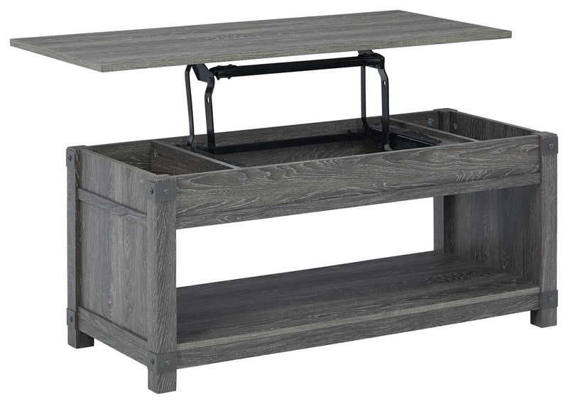 Freedan - Grayish Brown - Rect Lift Top Cocktail Table - JaxCo Furniture