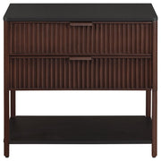 Zimmerlee - 2-Drawer Side Table with Shelf - Rust Brown - JaxCo Furniture