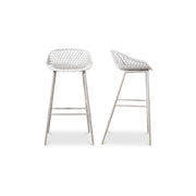 Piazza - Outdoor Barstool (Set of 2) - White - JaxCo Furniture