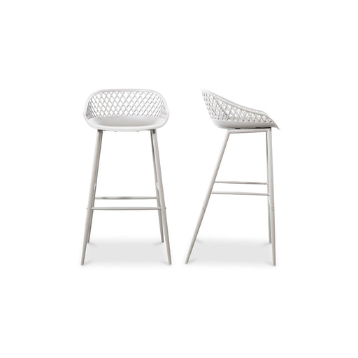 Piazza - Outdoor Barstool Barstool (Set of 2) - White - JaxCo Furniture