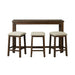 Jax - Bar Table Single Pack (Table + Three Stools) - Dark Walnut - JaxCo Furniture