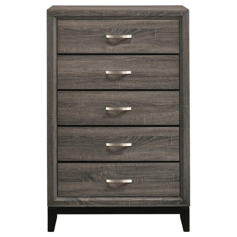Watson - 5-Drawer Bedroom Chest - Gray Oak - JaxCo Furniture