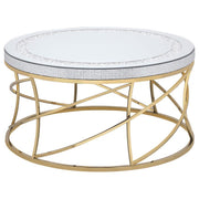 Elise - Round Mirror Top Coffee Table Set - JaxCo Furniture