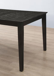 Louise - Rectangular Extension Leaf Dining Table - Black - JaxCo Furniture
