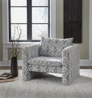 Kenbell - Black / White - Accent Chair - JaxCo Furniture